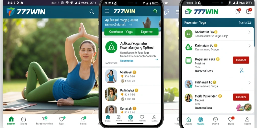Antarmuka aplikasi Yoga 777WIN yang user-friendly dan menarik.