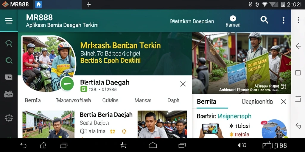Antarmuka aplikasi MR888 yang ramah pengguna dan informatif.