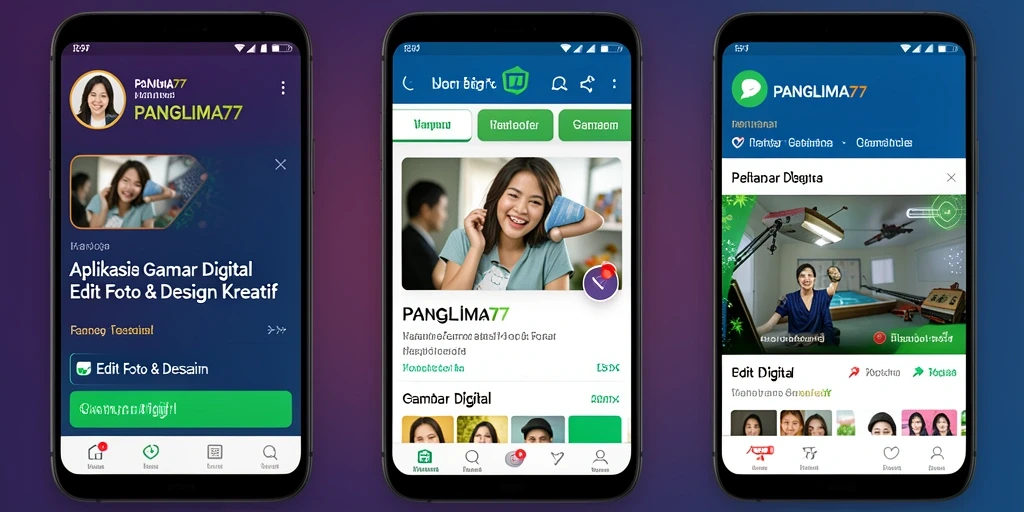 Tampilan antarmuka utama PANGLIMA77 yang memudahkan pengguna.
