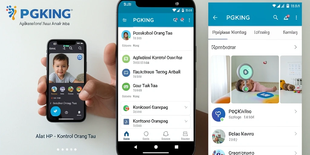 Tampilan antarmuka PGKING dengan fitur Kontrol Orang Tua.