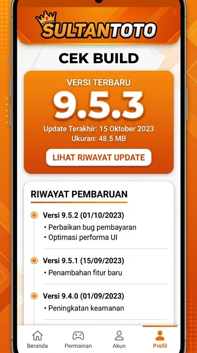 Riwayat Versi sultantoto Terbaru untuk Pengguna Android